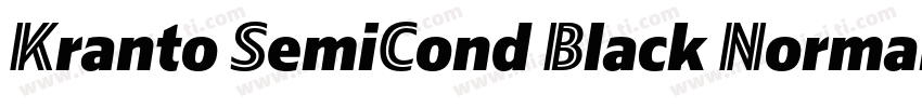 Kranto SemiCond Black Normal Inline字体转换